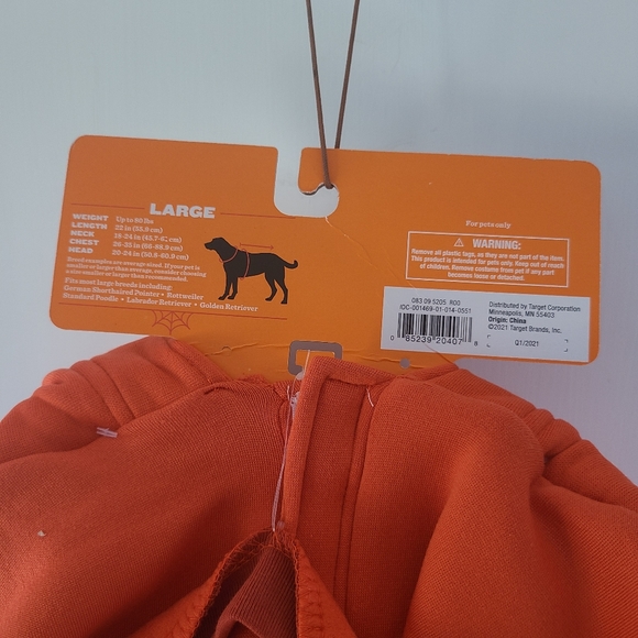 Ketchup Bottle Dog Costume Halloween Dress Up Cosplay Party Size Large L LG NEWB - Picture 4 of 4